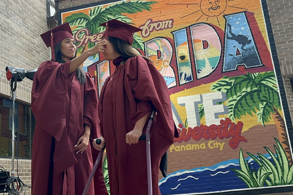 sisters Hallie and Sydney Pellerin