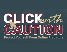 click with caution graphic