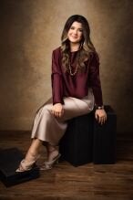 Aerial Payne seated portrait