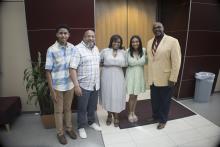 Assoc Dean Irvin Clark, Jeremy Guzman, Ricardo Guzman, Rosa Garcia, Jazmira Guzman-3032