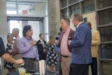 Dr. Amy Polick, Dean Craig Stanley, Provost Jim Clark, SGC President Tyler Tice, Deans Tim Chapin, Damon Andrew-3009