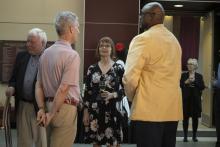 Dr. James Cooks, Dean Craig Stanley, Dr. Annette Schwabe, Assc Dean Irvin Clark, Dean Susan Fiorito-2999
