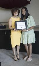Kim Godwin, scholarship recipient Jazmira Guzman-3070