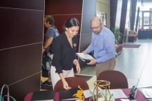 Set up for convocation