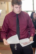 Gentleman arriving at reception 1