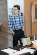 Gentleman arriving at reception 2