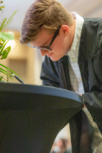 First-Year student signing book 23