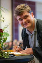 First-Year student signing book 33