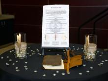 The FSU Seminole Creed and First-year sign-in book