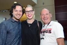 First-year student and family at 2019 convocation