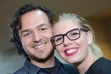 First-year student and family at 2019 convocation