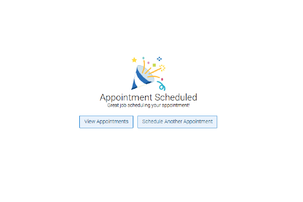 "appointment has been confirmed"