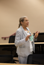Dr. Yvonne Traynham talking to audience